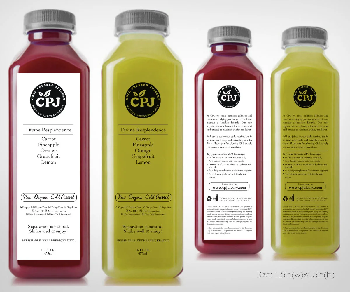 juice labels printed by LabelsWorld